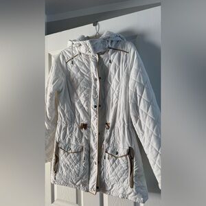 Ashley By 26 International Quilted White Puffer Jacket